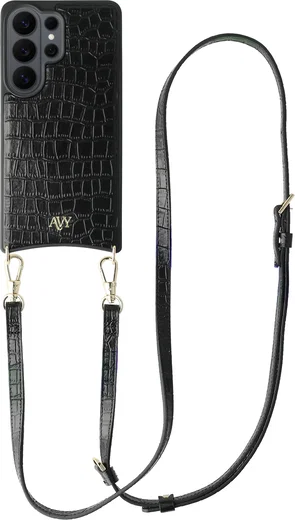 AVY Samsung Galaxy S26 Ultra - Essential Kit - Croco Zwart - Long Leather afbeelding 1