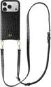 AVY Apple iPhone 17 Pro - Essential Kit - Croco Zwart - Long Leather