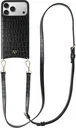 AVY Apple iPhone 17 Pro Max - Essential Kit - Croco Zwart - Long Leather