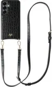 AVY Samsung Galaxy S25 / S24 - Essential Kit - Croco Zwart - Long Leather