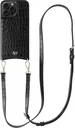 AVY Apple iPhone 15 Pro Max - Essential Kit - Croco Zwart - Long Leather