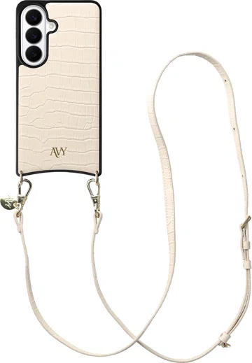 AVY Samsung Galaxy S26 - Essential Kit - Croco Beige - Long Leather afbeelding 1