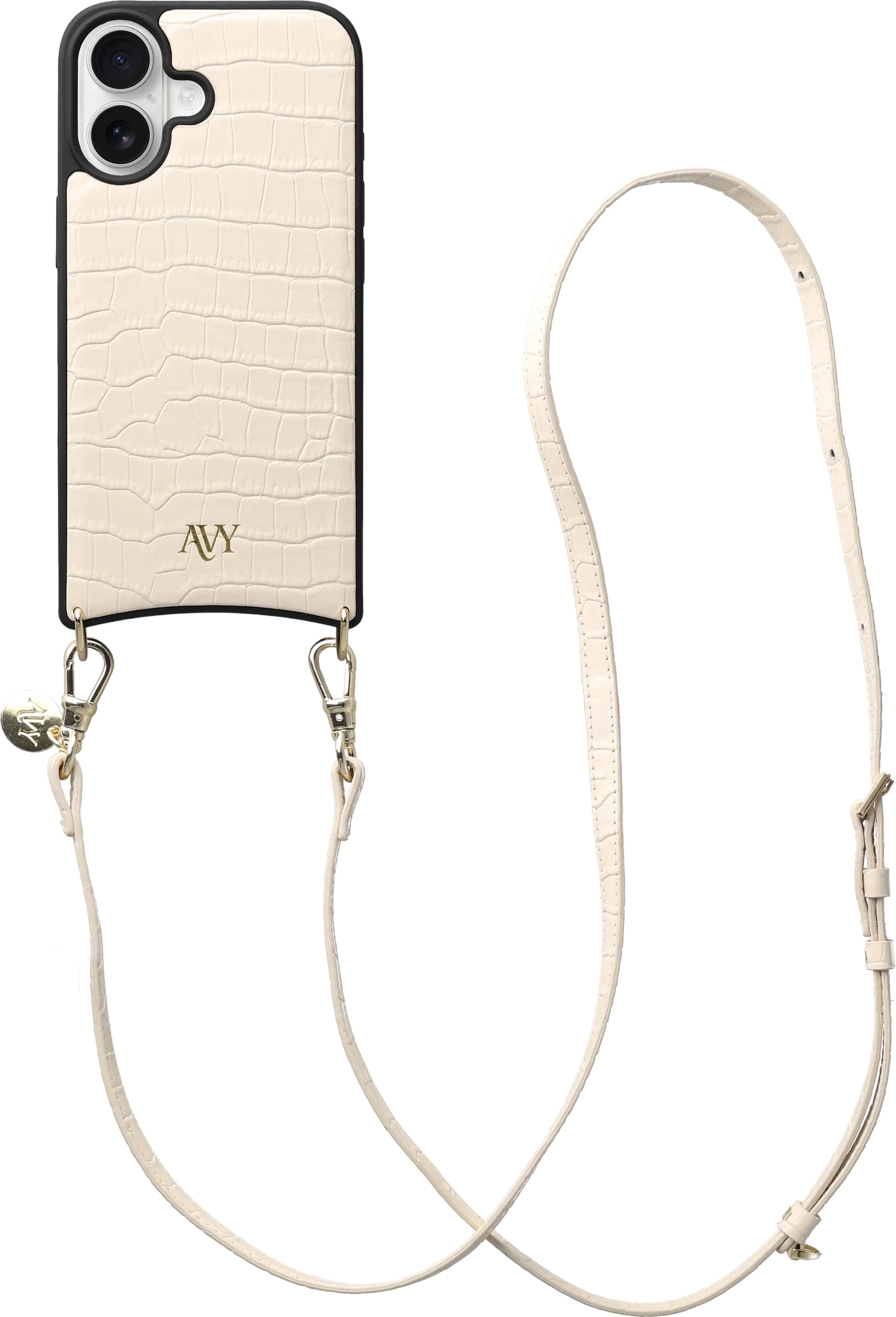AVY Apple iPhone 17 - Essential Kit - Croco Beige - Long Leather afbeelding 1