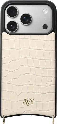 AVY Apple iPhone 17 Pro - Essential Kit - Croco Beige - Long Leather afbeelding 13