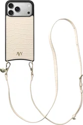 AVY Apple iPhone 17 Pro Max - Essential Kit - Croco Beige - Long Leather afbeelding