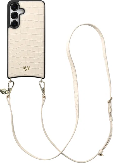 AVY Samsung Galaxy S25 / S24 - Essential Kit - Croco Beige - Long Leather afbeelding 1