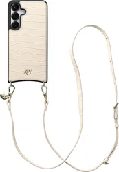AVY Samsung Galaxy S25 / S24 - Essential Kit - Croco Beige - Long Leather afbeelding