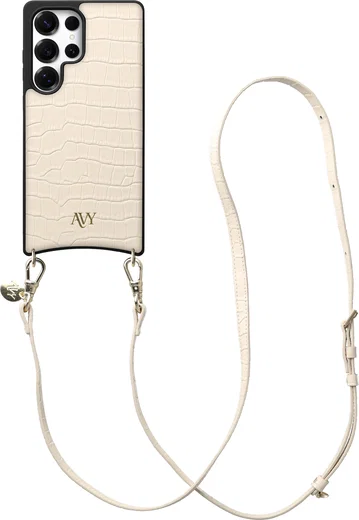 AVY Samsung Galaxy S25 Ultra - Essential Kit - Croco Beige - Long Leather afbeelding 1