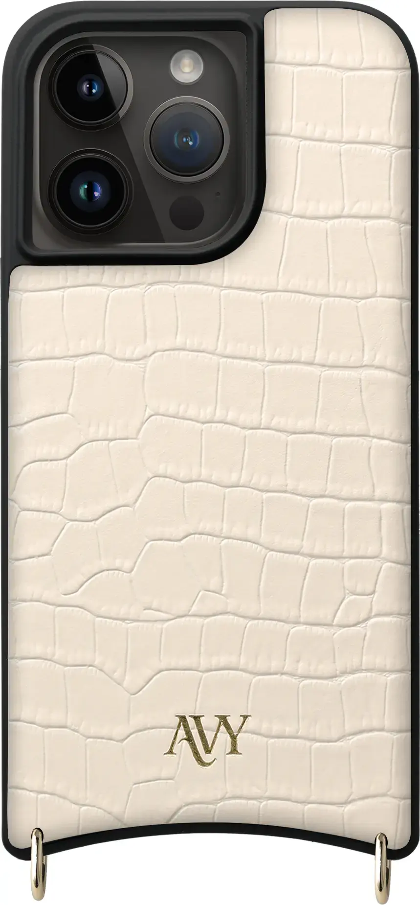 AVY Apple iPhone 15 Pro - Essential Kit - Croco Beige - Long Leather afbeelding 12