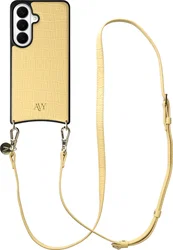 AVY Samsung Galaxy S26 - Essential Kit - Croco Geel - Long Leather afbeelding