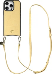 AVY Apple iPhone 16 Pro - Essential Kit - Croco Geel - Long Leather afbeelding