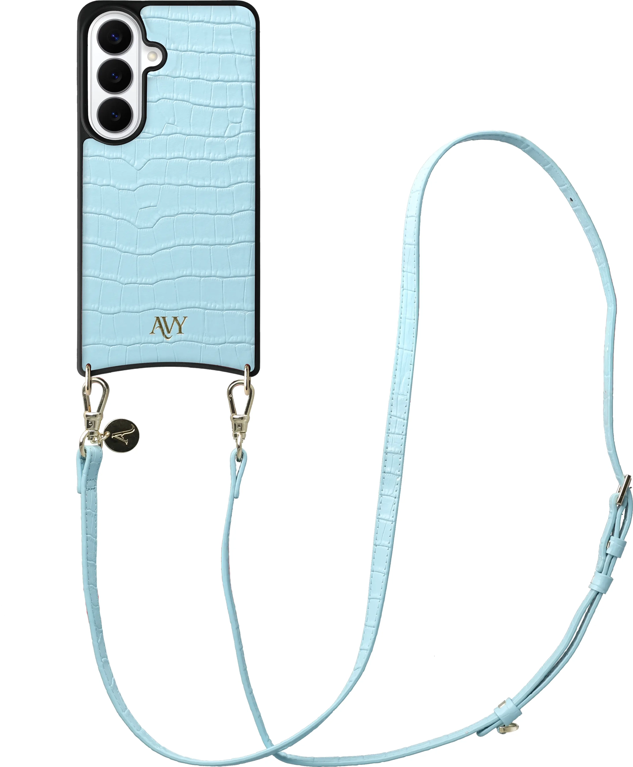 AVY Samsung Galaxy S26 Plus - Essential Kit - Croco Blauw - Long Leather afbeelding 1