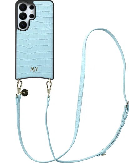 AVY Samsung Galaxy S26 Ultra - Essential Kit - Croco Blauw - Long Leather afbeelding 1