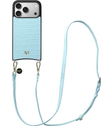 AVY Apple iPhone 17 Pro - Essential Kit - Croco Blauw - Long Leather afbeelding