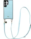 AVY Samsung Galaxy S25 Ultra - Essential Kit - Croco Blauw - Long Leather