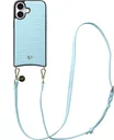 AVY Apple iPhone 16 - Essential Kit - Croco Blauw - Long Leather