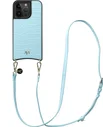 AVY Apple iPhone 15 Pro - Essential Kit - Croco Blauw - Long Leather