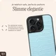 AVY Apple iPhone 15 Pro Max - Essential Kit - Croco Blauw - Long Leather afbeelding 11