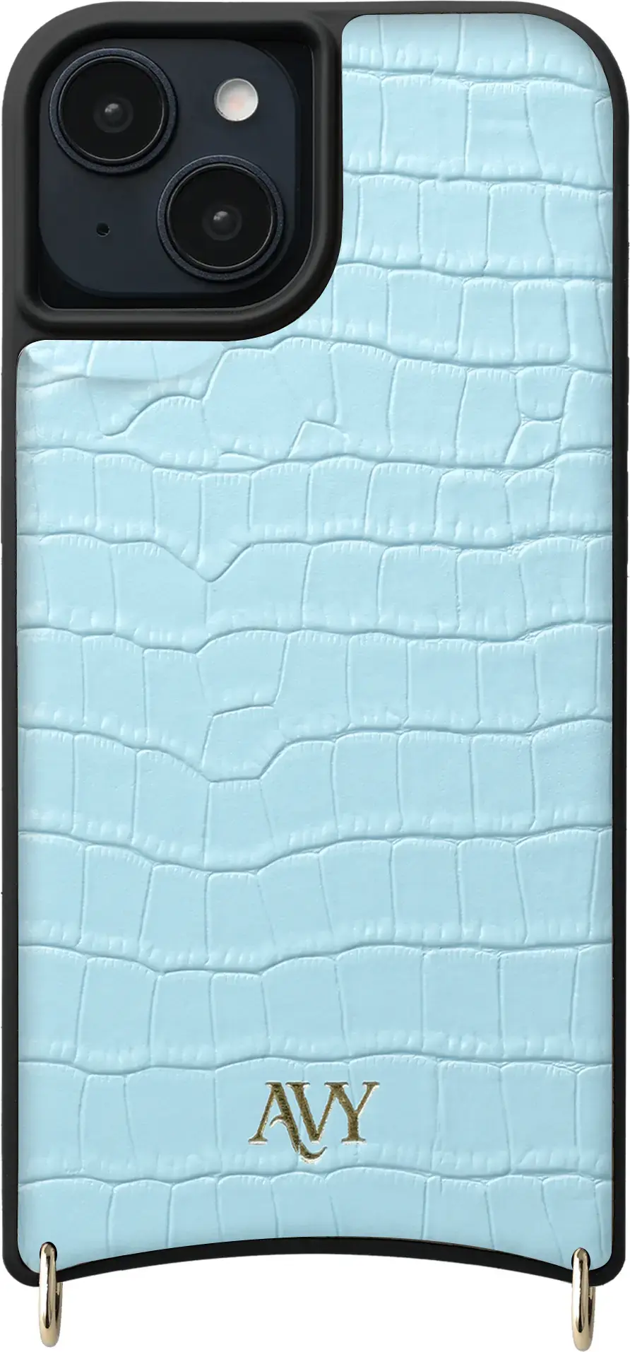 AVY Apple iPhone 14 / 13 - Essential Kit - Croco Blauw - Long Leather afbeelding 10