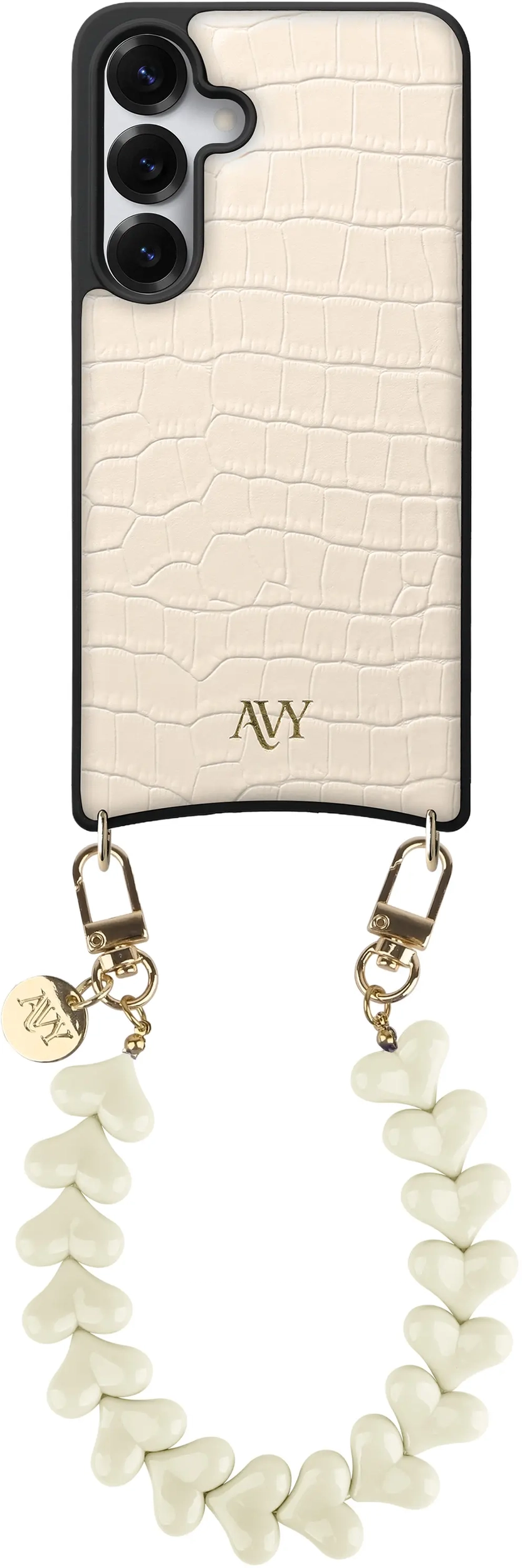 AVY Samsung Galaxy S25 / S24 - Essential Kit - Croco Beige - Cupid Beige afbeelding 1