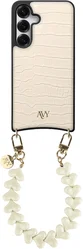 AVY Samsung Galaxy S25 / S24 - Essential Kit - Croco Beige - Cupid Beige afbeelding
