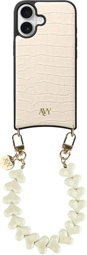 AVY Apple iPhone 16 - Essential Kit - Croco Beige - Cupid Beige afbeelding 1