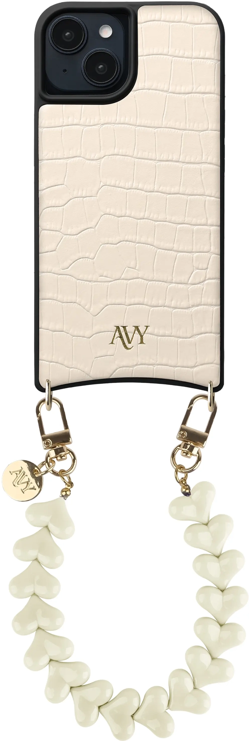 AVY Apple iPhone 14 / 13 - Essential Kit - Croco Beige - Cupid Beige afbeelding 1