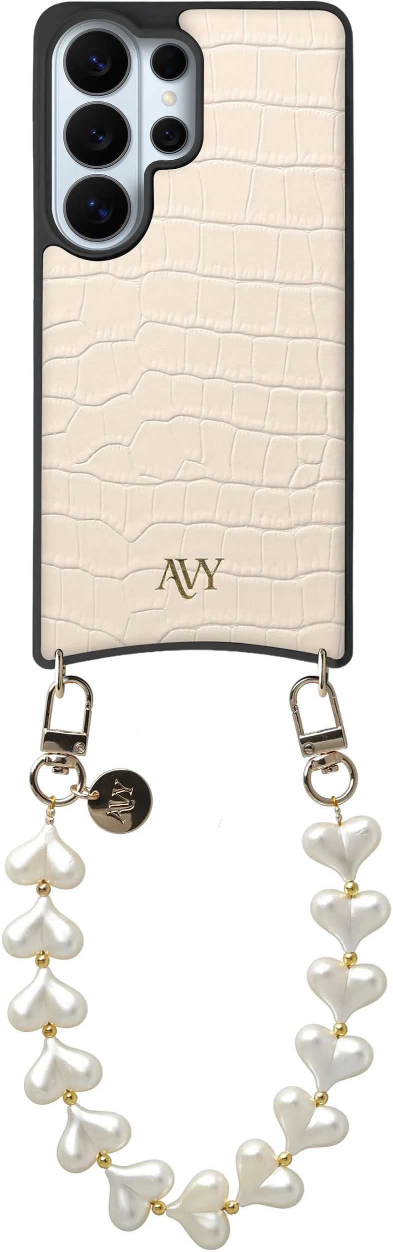 AVY Samsung Galaxy S26 Ultra - Essential Kit - Croco Beige - Cupid Pearl afbeelding 1