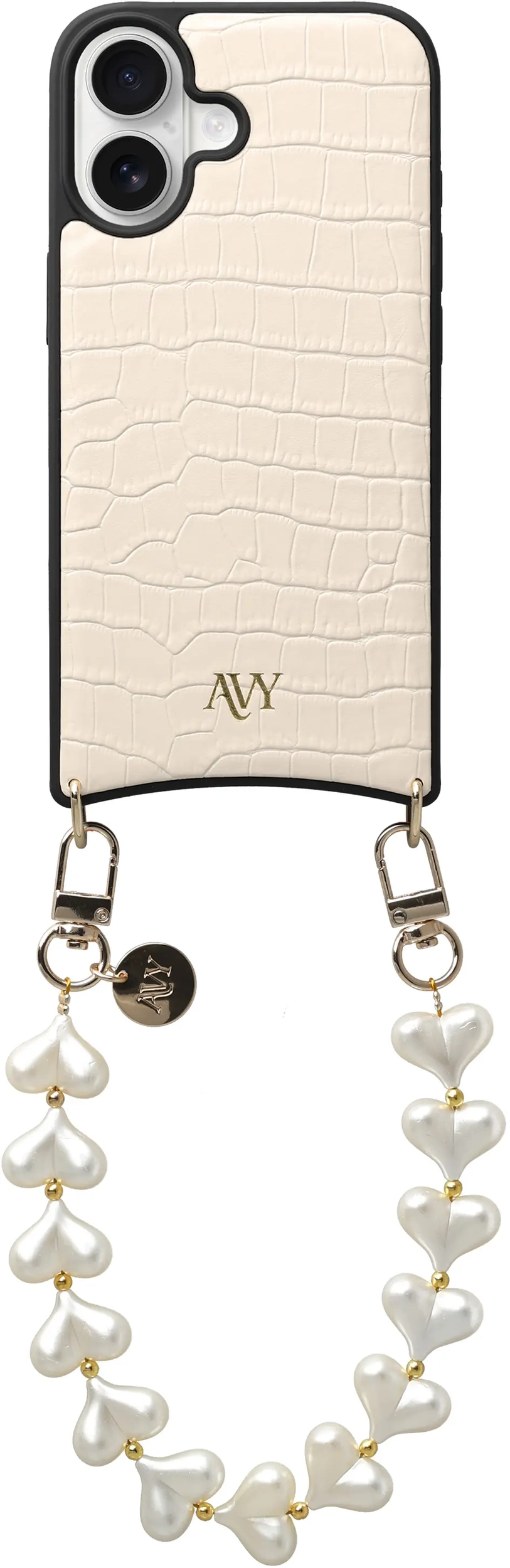 AVY Apple iPhone 17 - Essential Kit - Croco Beige - Cupid Pearl afbeelding 1