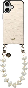 AVY Apple iPhone 17 - Essential Kit - Croco Beige - Cupid Pearl