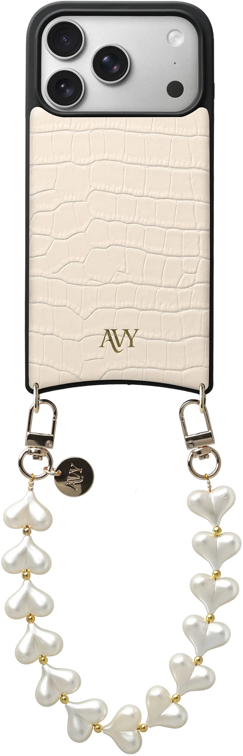 AVY Apple iPhone 17 Pro - Essential Kit - Croco Beige - Cupid Pearl afbeelding 1