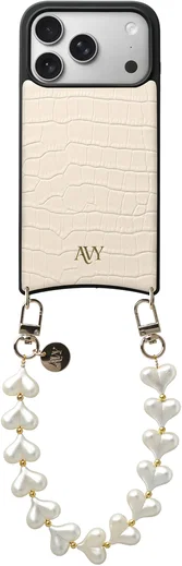 AVY Apple iPhone 17 Pro - Essential Kit - Croco Beige - Cupid Pearl afbeelding 1