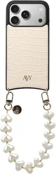 AVY Apple iPhone 17 Pro - Essential Kit - Croco Beige - Cupid Pearl afbeelding