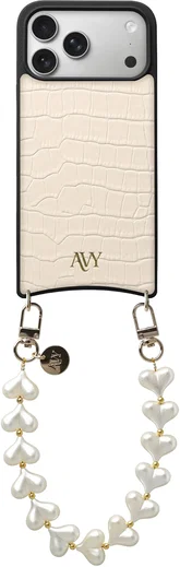 AVY Apple iPhone 17 Pro Max - Essential Kit - Croco Beige - Cupid Pearl afbeelding 1
