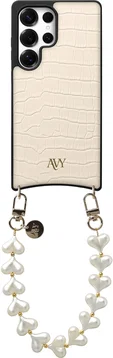 AVY Samsung Galaxy S25 Ultra - Essential Kit - Croco Beige - Cupid Pearl