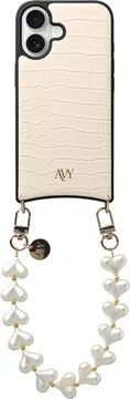 AVY Apple iPhone 16 - Essential Kit - Croco Beige - Cupid Pearl