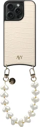 AVY Apple iPhone 15 Pro Max - Essential Kit - Croco Beige - Cupid Pearl afbeelding