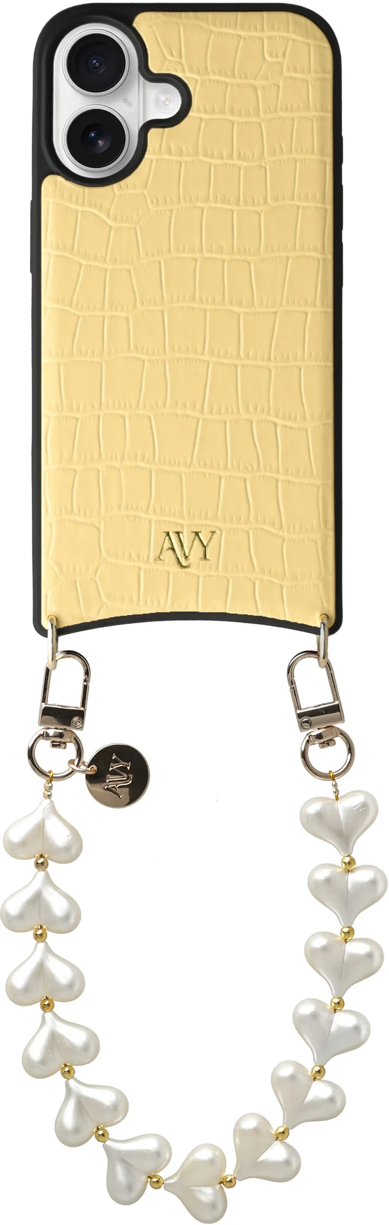 AVY Apple iPhone 17 - Essential Kit - Croco Geel - Cupid Pearl afbeelding 1