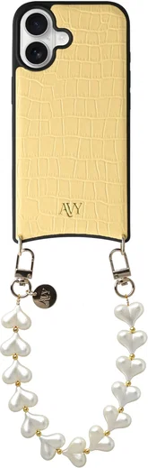 AVY Apple iPhone 17 - Essential Kit - Croco Geel - Cupid Pearl afbeelding 1