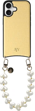 AVY Apple iPhone 17 - Essential Kit - Croco Geel - Cupid Pearl