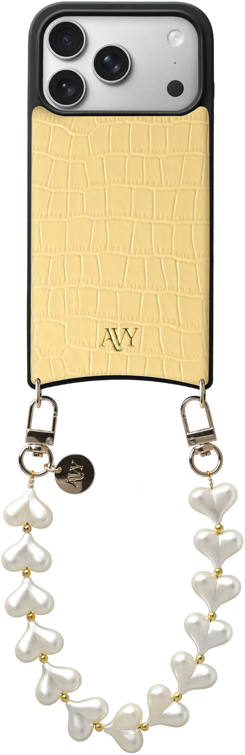 AVY Apple iPhone 17 Pro - Essential Kit - Croco Geel - Cupid Pearl afbeelding 1