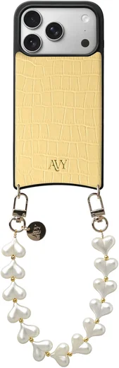 AVY Apple iPhone 17 Pro - Essential Kit - Croco Geel - Cupid Pearl afbeelding 1