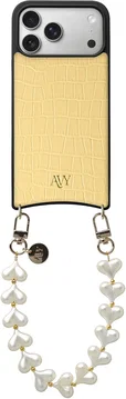 AVY Apple iPhone 17 Pro Max - Essential Kit - Croco Geel - Cupid Pearl