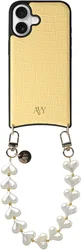 AVY Apple iPhone 16 - Essential Kit - Croco Geel - Cupid Pearl afbeelding