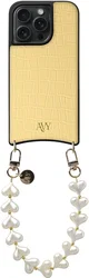 AVY Apple iPhone 15 Pro Max - Essential Kit - Croco Geel - Cupid Pearl afbeelding
