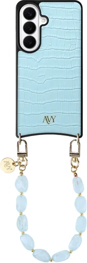 AVY Samsung Galaxy S26 - Essential Kit - Croco Blauw - Rocher Blue afbeelding 1