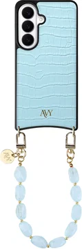 AVY Samsung Galaxy S26 - Essential Kit - Croco Blauw - Rocher Blue