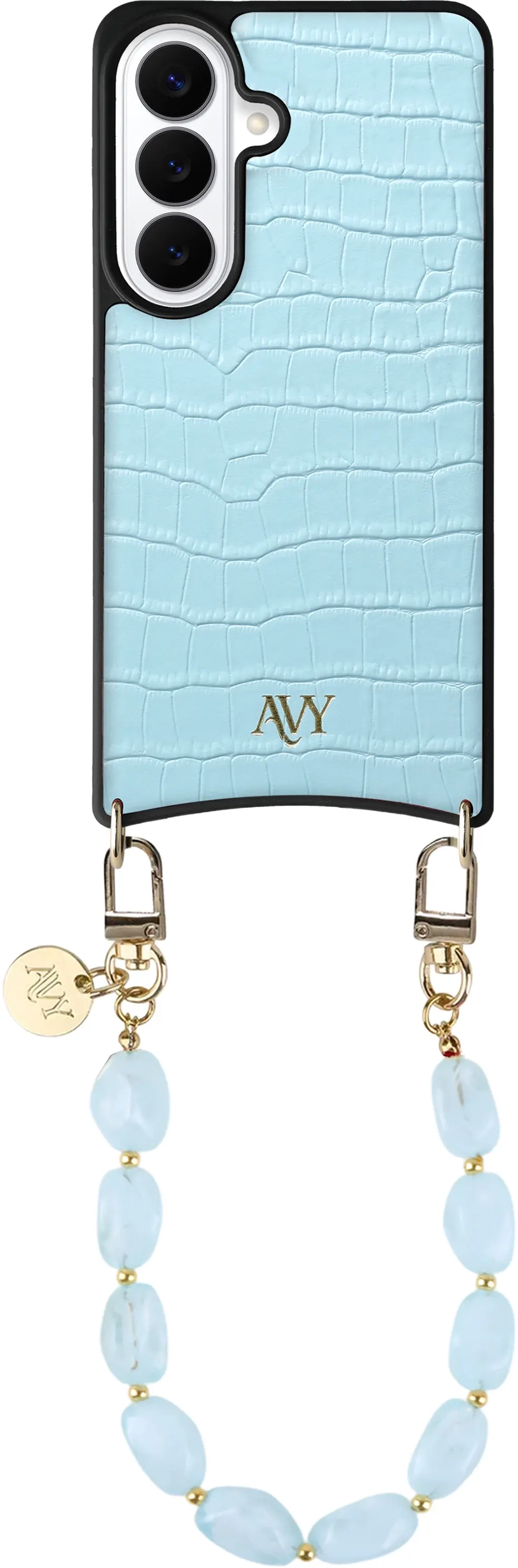 AVY Samsung Galaxy S26 Plus - Essential Kit - Croco Blauw - Rocher Blue afbeelding 1