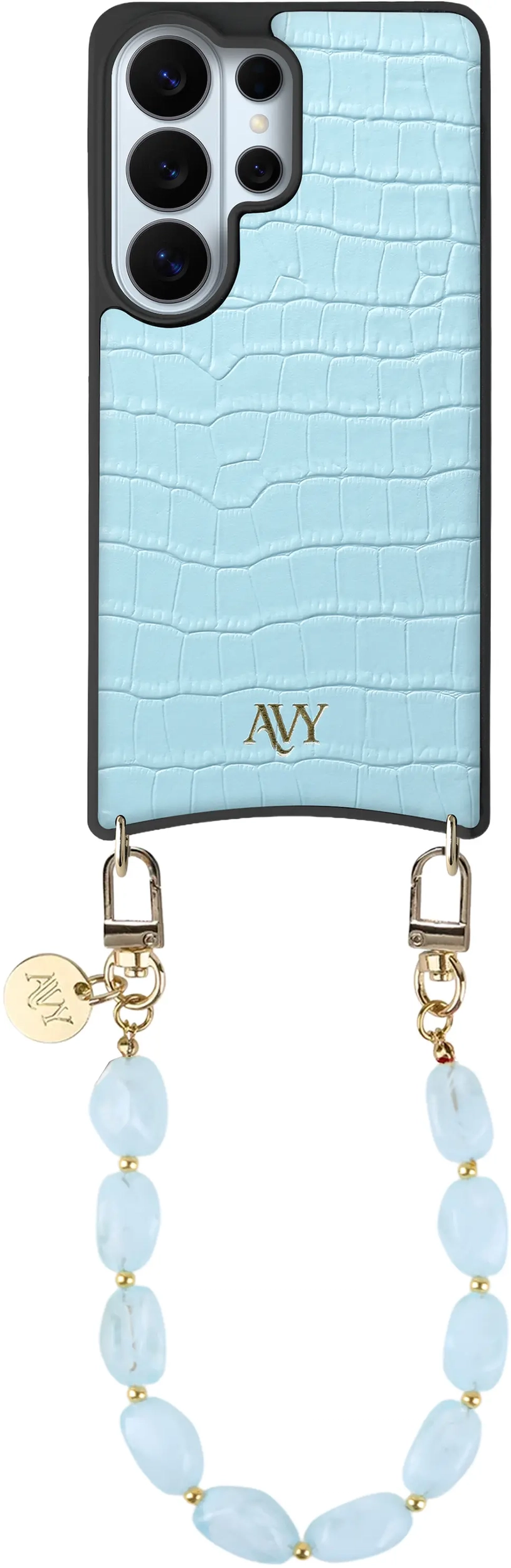 AVY Samsung Galaxy S26 Ultra - Essential Kit - Croco Blauw - Rocher Blue afbeelding 1