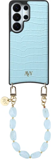 AVY Samsung Galaxy S26 Ultra - Essential Kit - Croco Blauw - Rocher Blue afbeelding 1